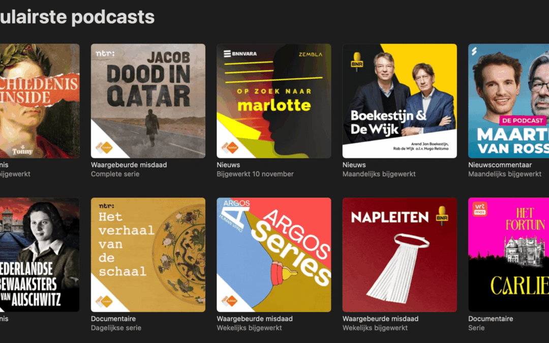Apple onthult populairste podcasts van 2025  📊