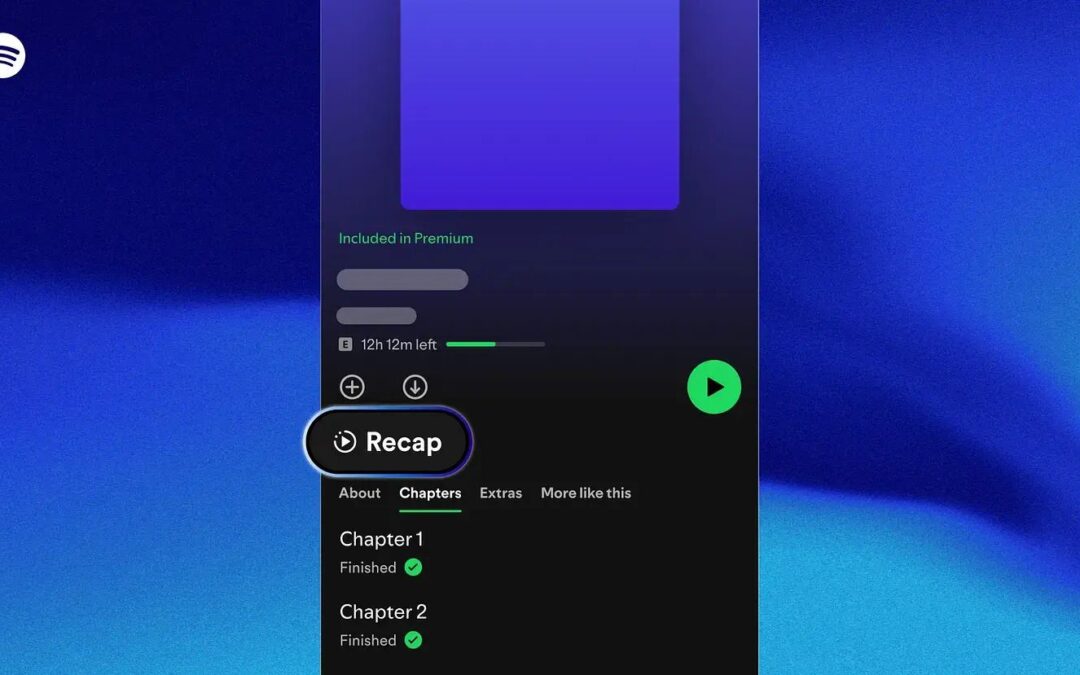 Spotify lanceert Recap-functie voor luisterboeken